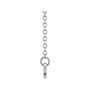 Sapphire Row Gold Script Zodiac Necklace - 14K White Gold, Pisces (view 2)