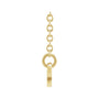 Sapphire Row Gold Script Zodiac Necklace - 14K Yellow Gold, Aries (view 2)