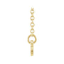 Sapphire Row Gold Script Zodiac Necklace - 14K Yellow Gold, Libra (view 2)