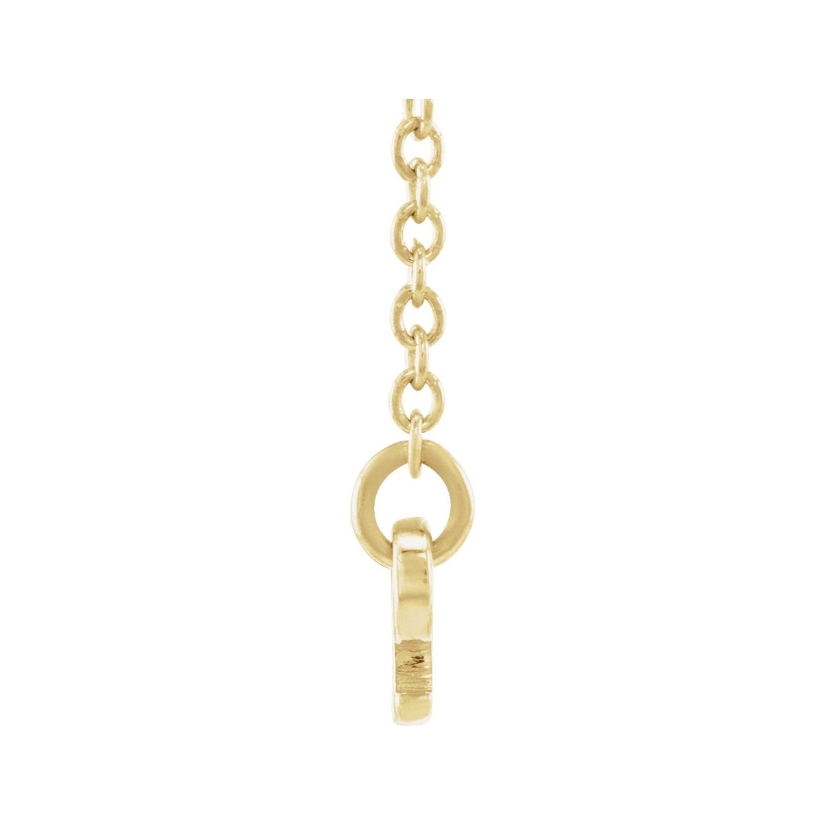 Sapphire Row Gold Script Zodiac Necklace - 14K Yellow Gold, Libra (view 2)