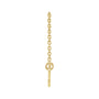 Sapphire Row Gold Script Zodiac Necklace - 14K Yellow Gold, Virgo (view 2)