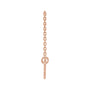 Sapphire Row Gold Script Zodiac Necklace - 14K Rose Gold, Virgo (view 2)