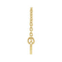 Sapphire Row Gold Script Zodiac Necklace - 14K Yellow Gold, Leo (view 2)