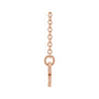 Sapphire Row Gold Script Zodiac Necklace - 14K Rose Gold, Aquarius (view 2)