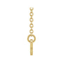 Sapphire Row Gold Script Zodiac Necklace - 14K Yellow Gold, Cancer (view 2)