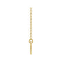 Sapphire Row Gold Script Zodiac Necklace - 14K Yellow Gold, Gemini (view 2)