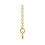Sapphire Row Gold Script Zodiac Necklace - 14K Yellow Gold, Pisces (view 2)