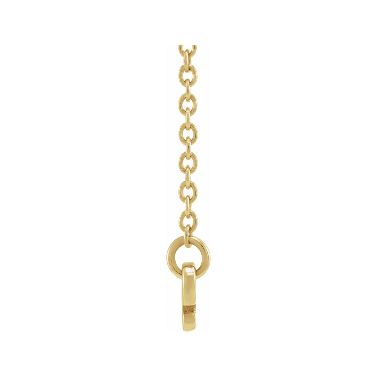 Sapphire Row Gold Script Zodiac Necklace - 14K Yellow Gold, Pisces (view 2)