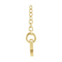 Sapphire Row Gold Script Zodiac Necklace - 14K Yellow Gold, Taurus (view 2)