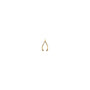 Sapphire Row Gold Wishbone Pendant - 10K Yellow Gold
