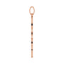 Sapphire Row Gold Monstera Leaf Pendant - 14K Rose Gold (view 3)