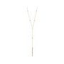 Sapphire Row Natural Diamond Bar Drop Y Necklace - 14K Yellow Gold