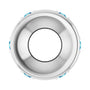 Sapphire Row Natural Gemstone Star Spacer Charm - Blue Zircon, 10K White Gold (view 3)