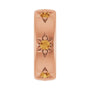 Sapphire Row Natural Gemstone Star Spacer Charm - Citrine, 14K Rose Gold