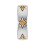Sapphire Row Natural Gemstone Star Spacer Charm - Citrine, 14K White Gold