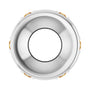 Sapphire Row Natural Gemstone Star Spacer Charm - Citrine, 14K White Gold (view 3)