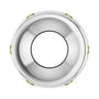 Sapphire Row Natural Gemstone Star Spacer Charm - Peridot, 14K White Gold (view 3)