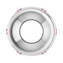 Sapphire Row Natural Gemstone Star Spacer Charm - Pink Tourmaline, Platinum (view 3)