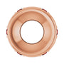 Sapphire Row Natural Gemstone Star Spacer Charm - Mozambique Garnet, 14K Rose Gold (view 3)