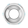 Sapphire Row Natural Gemstone Star Spacer Charm - Aquamarine, Platinum (view 3)