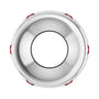 Sapphire Row Natural Gemstone Star Spacer Charm - Mozambique Garnet, 14K White Gold (view 3)
