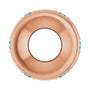 Sapphire Row Natural Gemstone Star Spacer Charm - Blue Zircon, 14K Rose Gold (view 3)