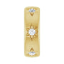 Sapphire Row Natural Gemstone Star Spacer Charm - Diamond, 14K Yellow Gold
