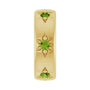 Sapphire Row Natural Gemstone Star Spacer Charm - Peridot, 10K Yellow Gold