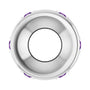 Sapphire Row Natural Gemstone Star Spacer Charm - Amethyst, Platinum (view 3)