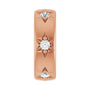 Sapphire Row Lab-Grown Gemstone Star Spacer Charm - Diamond, 14K Rose Gold