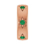 Sapphire Row Lab-Grown Gemstone Star Spacer Charm - Emerald, 14K Rose Gold