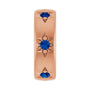 Sapphire Row Lab-Grown Gemstone Star Spacer Charm - Blue Sapphire, 14K Rose Gold