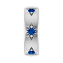Sapphire Row Lab-Grown Gemstone Star Spacer Charm - Blue Sapphire, Platinum