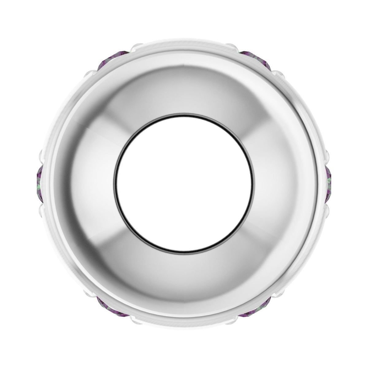 Sapphire Row Lab-Grown Gemstone Star Spacer Charm - Alexandrite, Platinum (view 3)