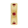 Sapphire Row Lab-Grown Gemstone Star Spacer Charm - Ruby, 10K Yellow Gold