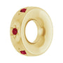 Sapphire Row Lab-Grown Gemstone Star Spacer Charm - Ruby, 10K Yellow Gold (view 2)