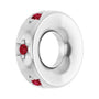 Sapphire Row Lab-Grown Gemstone Star Spacer Charm - Ruby, 10K White Gold (view 2)