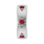 Sapphire Row Lab-Grown Gemstone Star Spacer Charm - Ruby, 14K White Gold