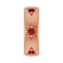 Sapphire Row Lab-Grown Gemstone Star Spacer Charm - Ruby, 14K Rose Gold