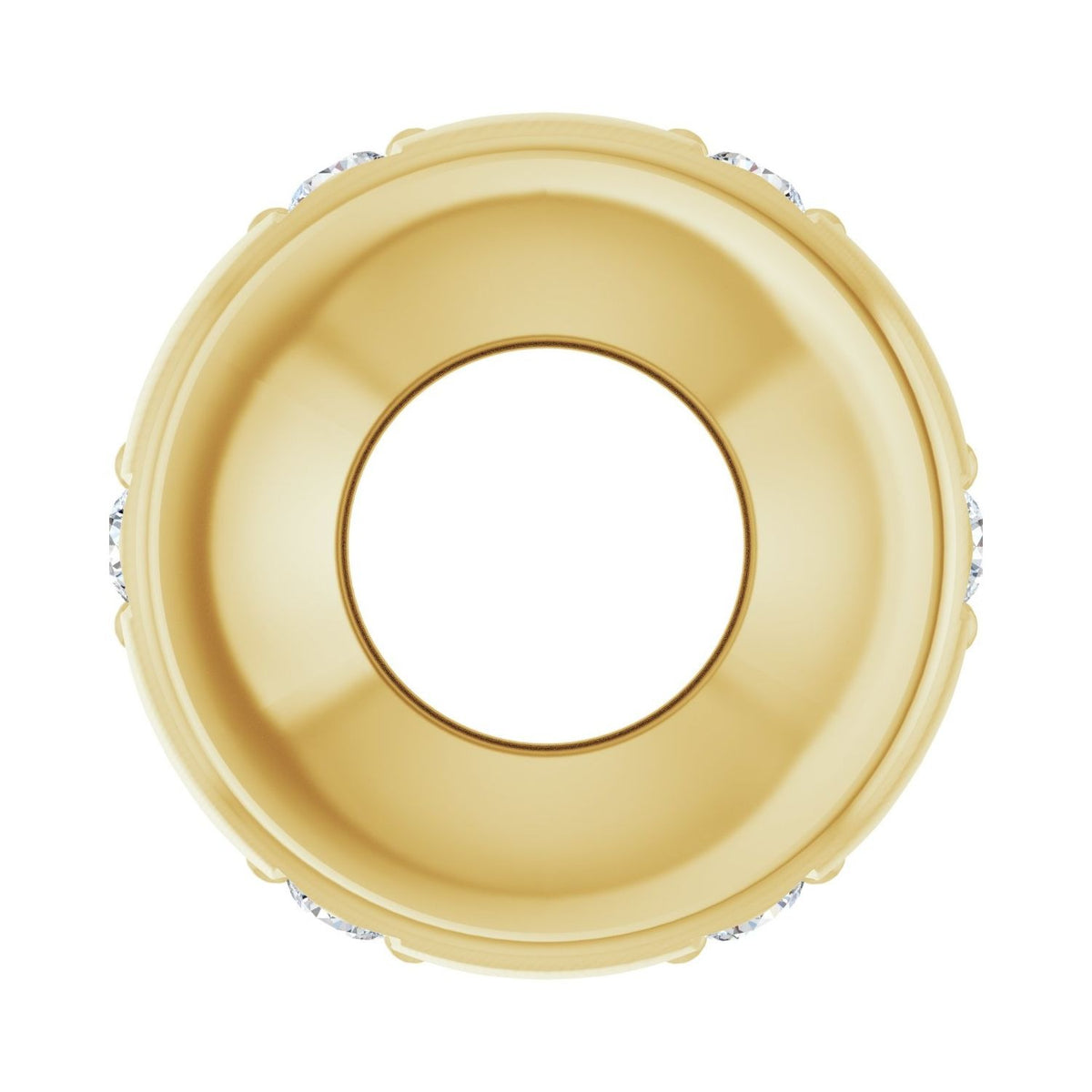 Sapphire Row Lab-Grown Gemstone Star Spacer Charm - Diamond, 10K Yellow Gold (view 3)