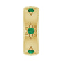 Sapphire Row Lab-Grown Gemstone Star Spacer Charm - Emerald, 10K Yellow Gold