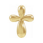 Sapphire Row Gold Puffed Cross Pendant - Default Title