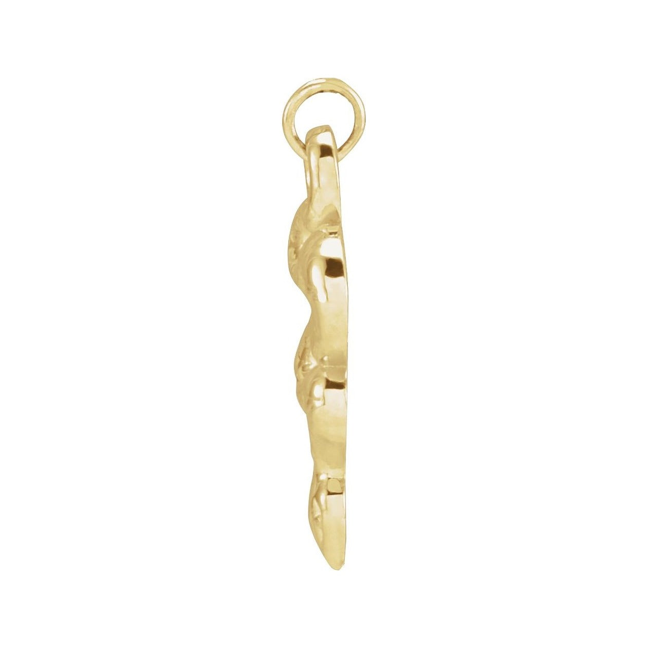 Sapphire Row Gold Snake Pendant - 14K Yellow Gold (view 2)