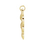 Sapphire Row Gold Snake Pendant - 14K Yellow Gold (view 2)