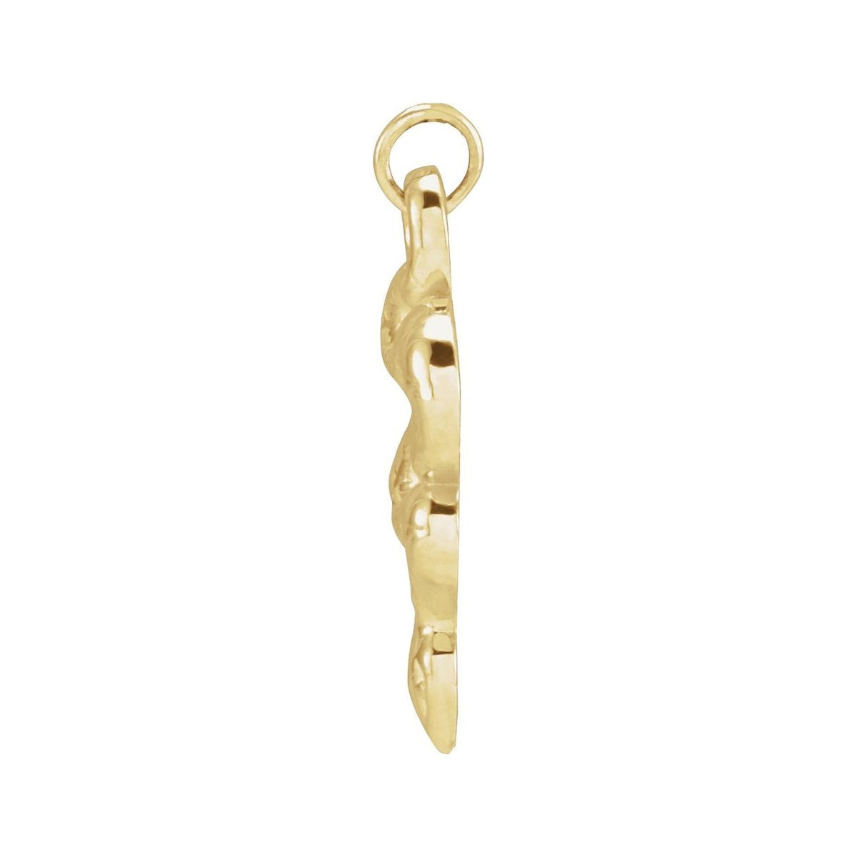 Sapphire Row Gold Snake Pendant - 14K Yellow Gold (view 2)