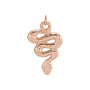 Sapphire Row Gold Snake Pendant - 14K Rose Gold