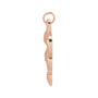 Sapphire Row Gold Snake Pendant - 14K Rose Gold (view 2)
