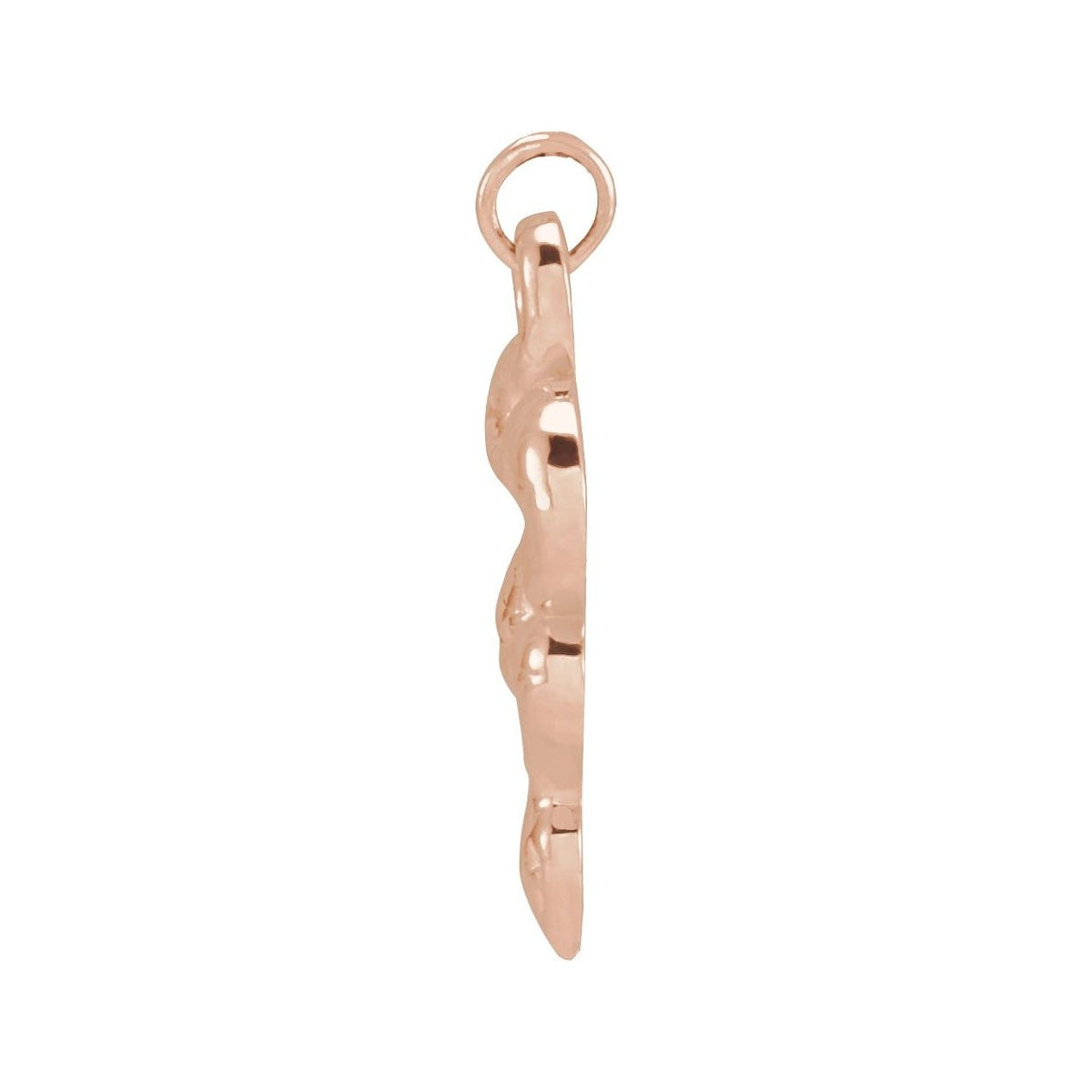 Sapphire Row Gold Snake Pendant - 14K Rose Gold (view 2)