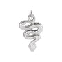 Sapphire Row Gold Snake Pendant - 14K White Gold