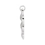 Sapphire Row Gold Snake Pendant - 14K White Gold (view 2)